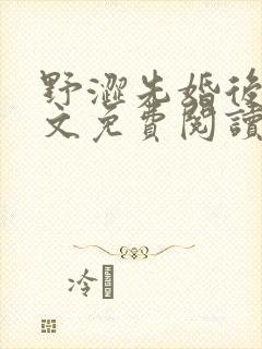 野涩先婚后爱全文免费阅读笔趣阁