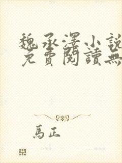 魏承泽小说全文免费阅读无弹窗笔趣