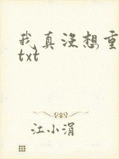 我真没想重生啊txt