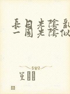 长日光阴 乱作一团光阴似箭