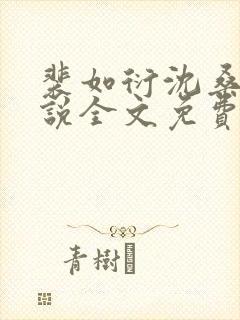 裴如衍沈桑宁小说全文免费阅读