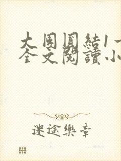 大团圆结1一6全文阅读小说