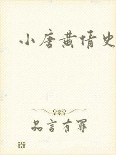 小唐黄倩史