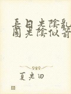 长日光阴乱作一团光阴似箭眇眇