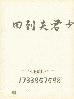 回到夫君少年时