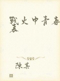 战火中青春演员表