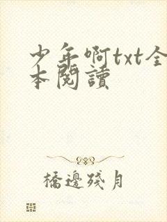 少年啊txt全本阅读