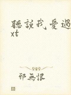 听说我爱过你txt