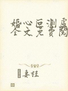 婚心叵测卢丹妮全文免费阅读小说