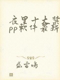 夜里十大禁用app软件最新章节