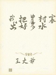 我把农村寡妇日出好多水