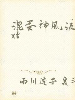 混蛋神风流史txt