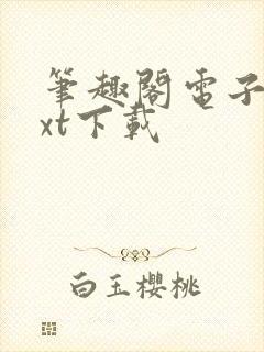 笔趣阁电子书txt下载