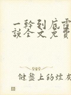 一干到底霍坤小说全文免费阅读