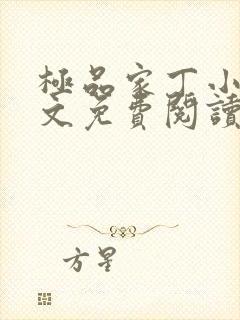 极品家丁小说全文免费阅读