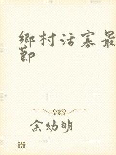 乡村活寡最新章节