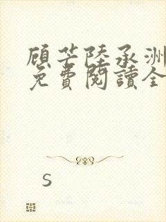 顾芒陆承洲小说免费阅读全文免费阅读下载