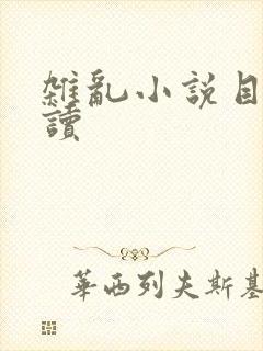 杂乱小说目录阅读