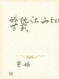 醉枕江山txt下载