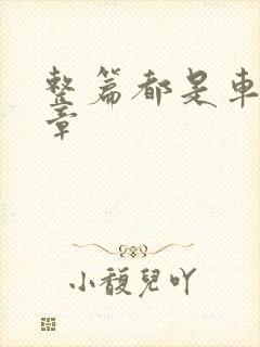 整篇都是车的文章