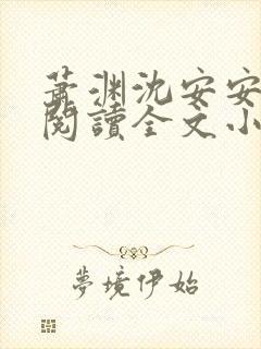 萧渊沈安安免费阅读全文小说