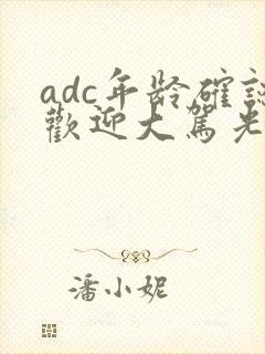 adc年龄确认欢迎大驾光临小说