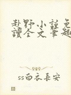 赴野小说免费阅读全文笔趣阁