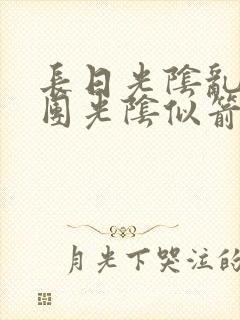 长日光阴乱作一团光阴似箭笔趣渺视频