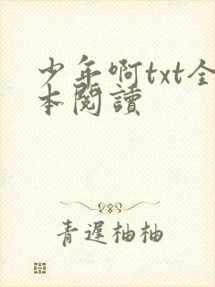 少年啊txt全本阅读