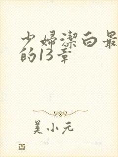 少妇洁白最刺激的13章