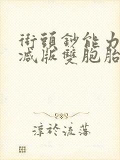 街头钞能力无删减版双胞胎