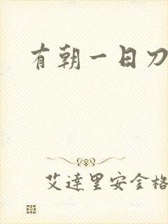 有朝一日刀在手