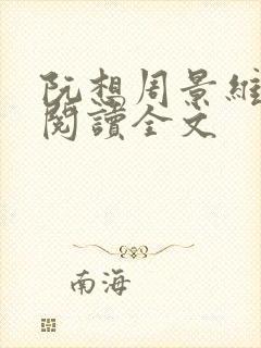 阮想周景维免费阅读全文