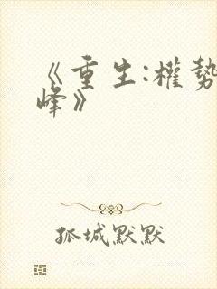 《重生:权势巅峰》