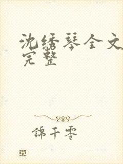 沈绣琴全文阅读完整