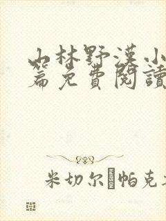 山林野汉小说全篇免费阅读