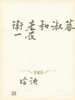 卫老和淑蓉销魂一夜