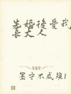 先婚后爱我的市长大人