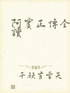 阿宾正传全文阅读