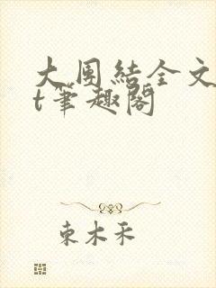 大团结全文txt笔趣阁