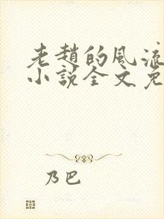 老赵的风流人生小说全文免费阅读