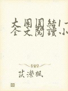 大团圆结1一6全文阅读小说于兜兜