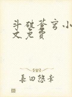 斗破苍穹小说全文免费