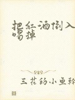 把红酒倒入b里喝掉