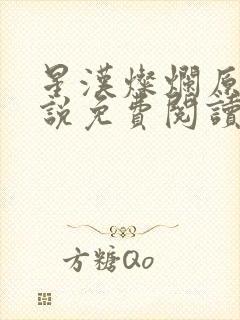 星汉灿烂原著小说免费阅读