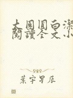 大团圆白洁免费阅读全文小说