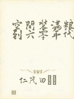 空间装满粮食回到六零年代