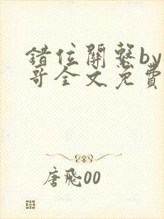 错位关系by东哥全文免费阅读