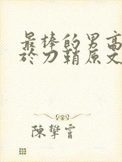 最棒的男高中生于刀鞘原文阅读