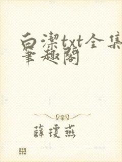 白洁txt全集笔趣阁